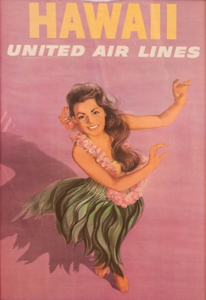 United Airlines Poster for Hawaii
